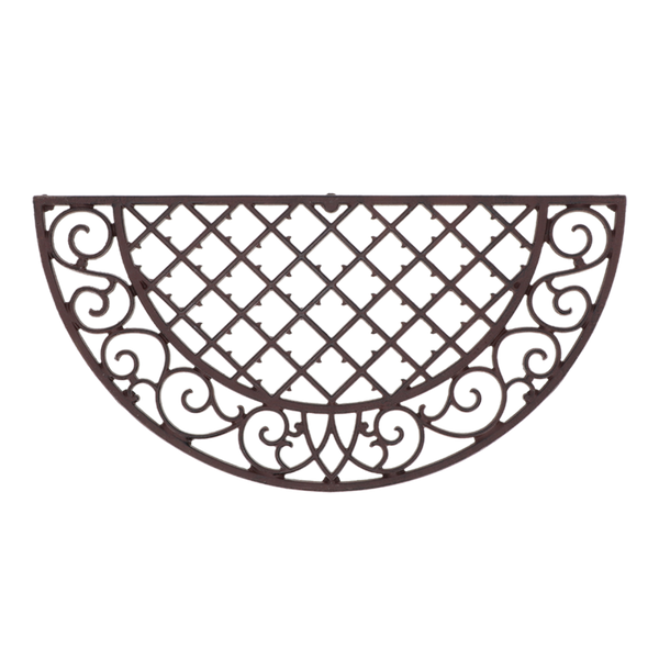 Esschert Design Deurmat Gietijzer Ruit – Halfrond Victoriaans patroon, 67,5 × 34,5 × 1,9 cm