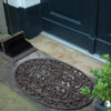 Esschert Design Deurmat Gietijzer Ovaal – Halfronde doormat, 73,7 × 48,3 × 2,2 cm