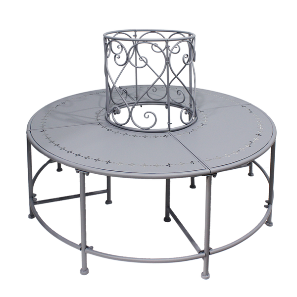 Esschert Design Belle Époque Boombank – Halfrond tuinbank 124,5 × 62 × 185,5 cm, 220 kg draagkracht