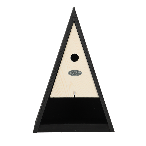 Birdhouse wigwam with feeding place black