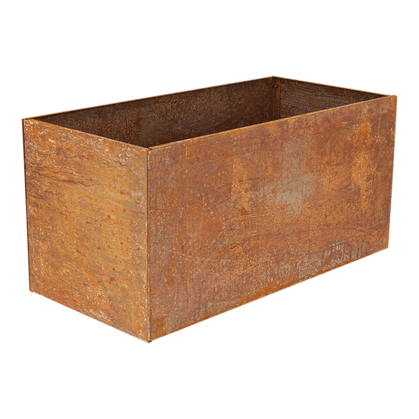 Plantenbak roest rechthoek. L