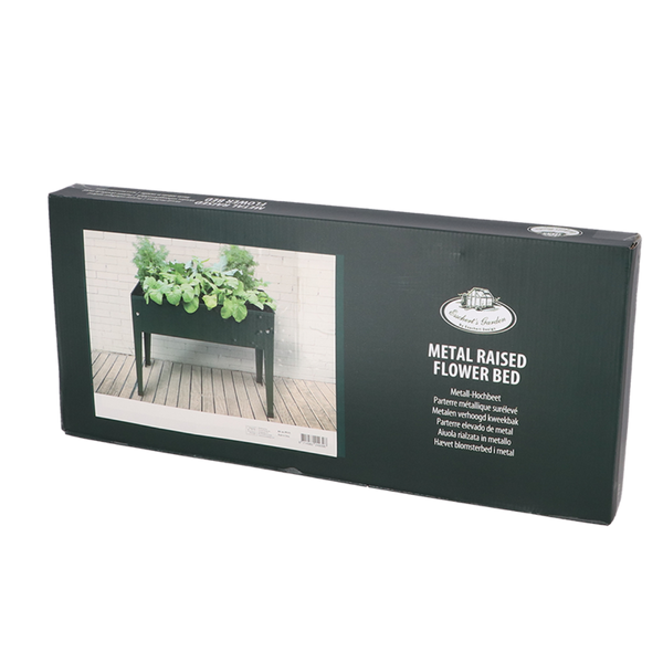 Esschert Design Verhoogde Kweekbak Metaal Groen S – Compacte moestuinbak 62×29×45 cm (20 L)
