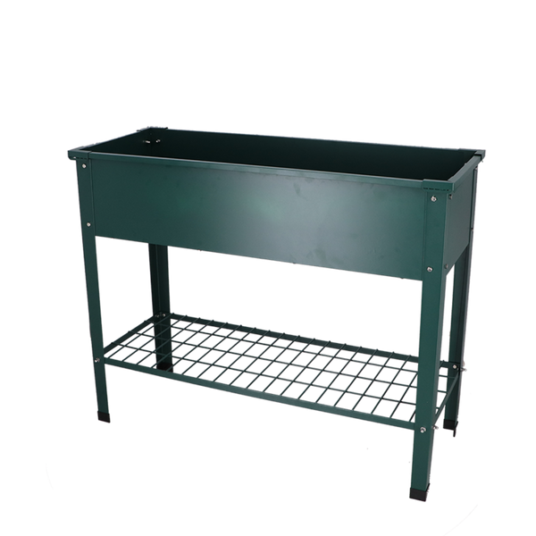 Esschert Design Verhoogde Kweekbak Metaal Groen L – 100,5 × 40,5 × 80,5 cm – 80 L capaciteit