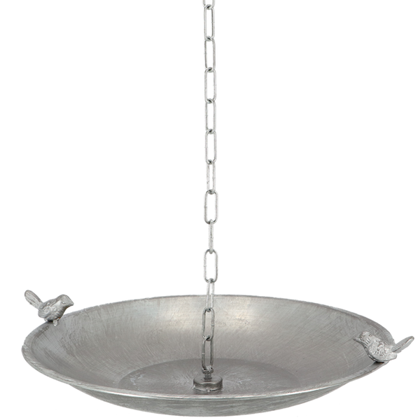 Rain chain with bird bath