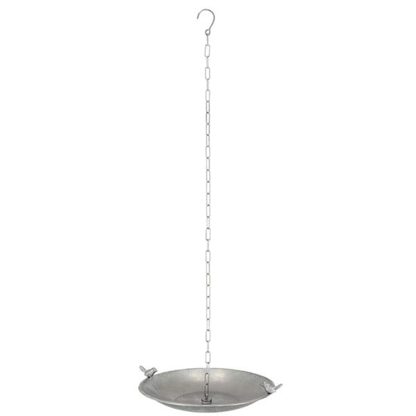 Rain chain with bird bath