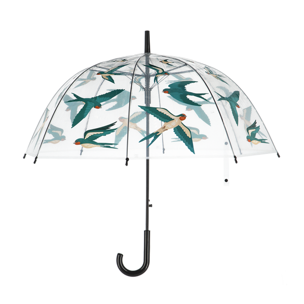 Regenschirm transparent Rauchschwalben