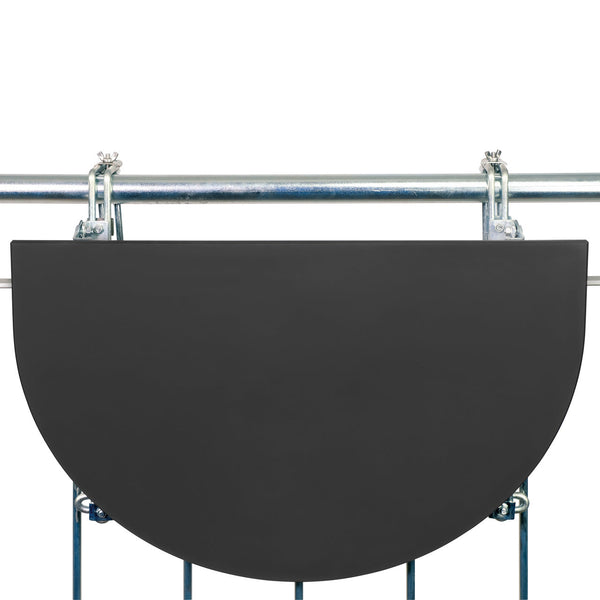 Balkon klaptafel, HPL tafelblad, halfrond, antraciet 40 x 60 cm