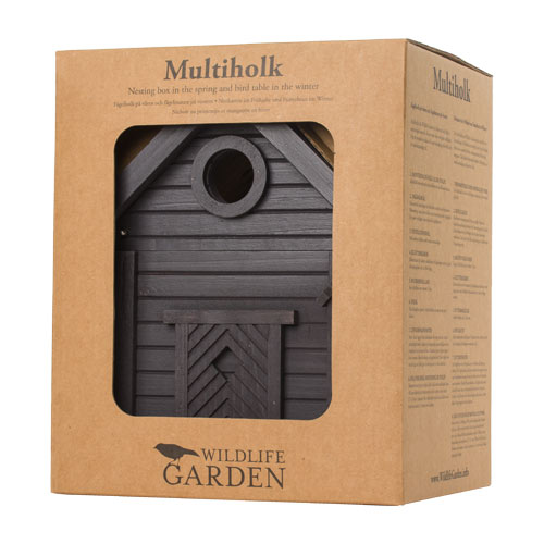 Nichoir 2-en-1 Multiholk Noir Charbon | Wildlife Garden