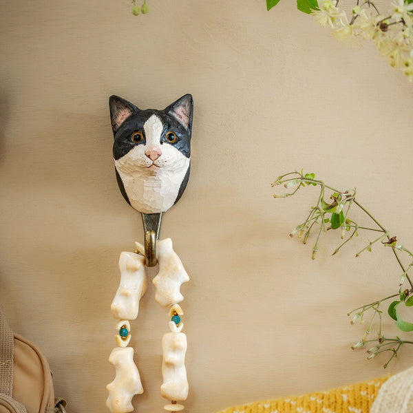 Wildlife Garden - Kledinghaak zwart-witte kat