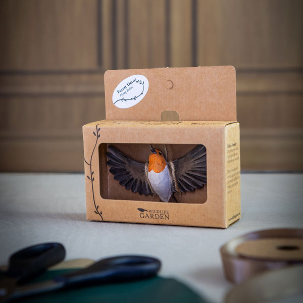 DecoBird roodborstje vliegend