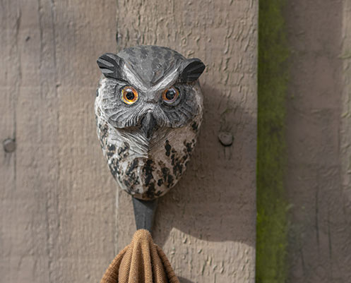 Wildlife Garden - Eagle Owl Clothes Hook