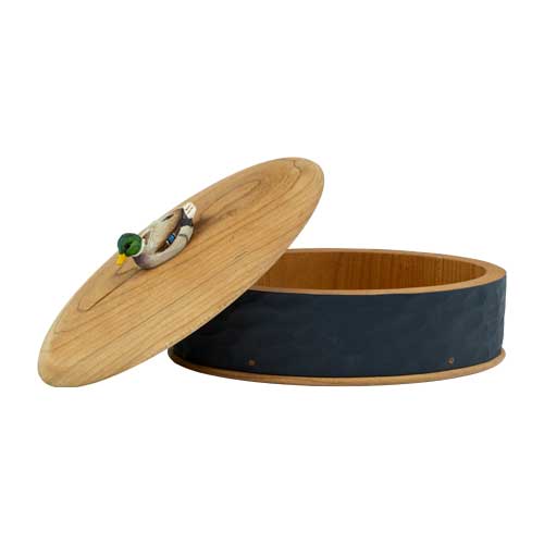 Houten kist wilde eend