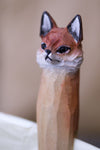 DecoClip Fox wood carving clothespin