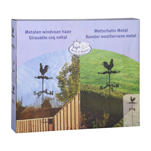 Wetterfahne Hahn aus Metall