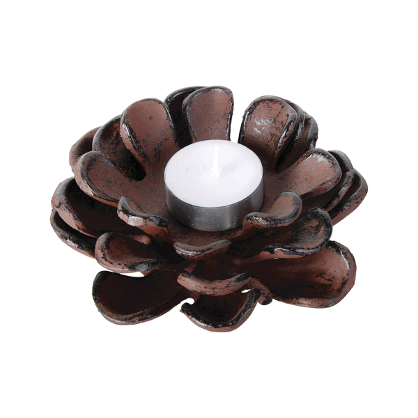 Theelichthouder dennenappel