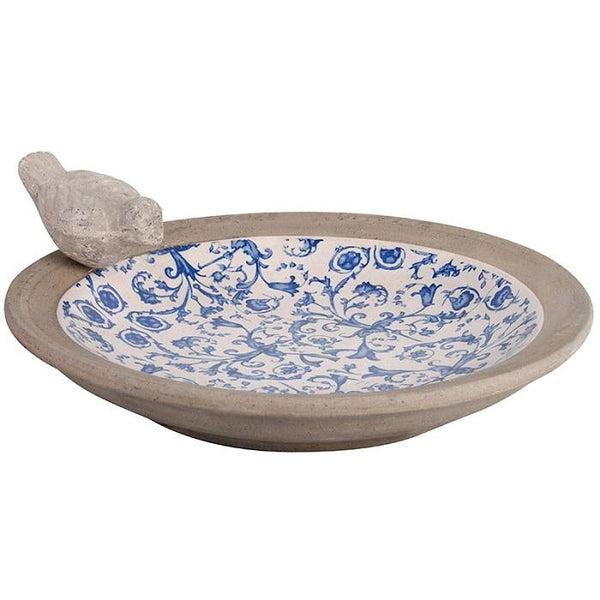 Esschert Design - Birdbath ceramic blue-white