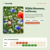 Wat groeit er uit zaadbommen wildbloemenmix, met zaai- en bloeikalender