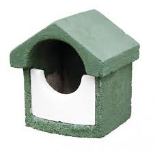 Halfopen Nestkast Houtbeton Groen | CJ Wildlife