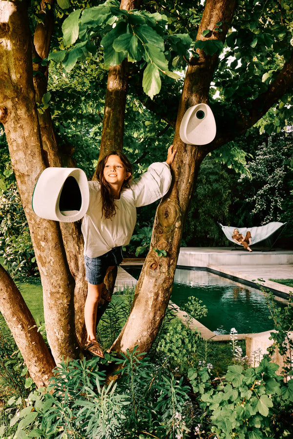 Essential vogelhuisje fibrous grey – nestkast voor koolmezen & pimpelmezen | Duurzaam gerecycled kunststof & weerbestendig