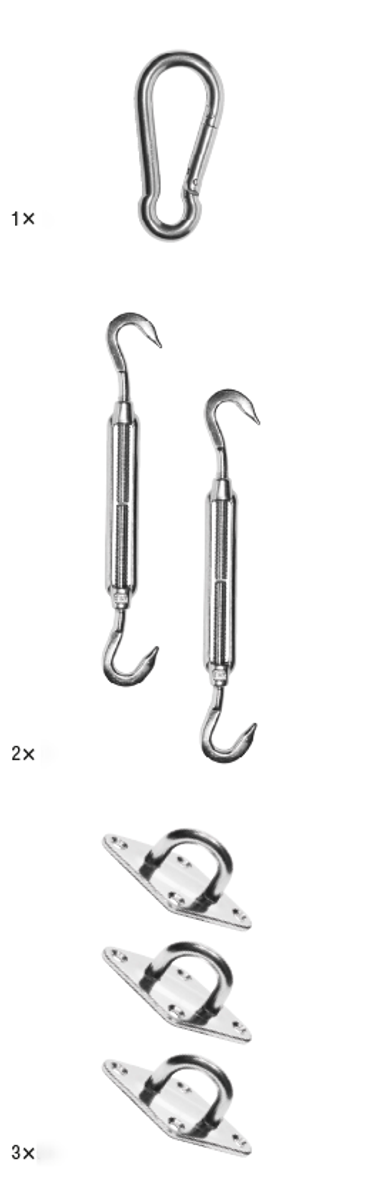 Mounting set shade sail triangle