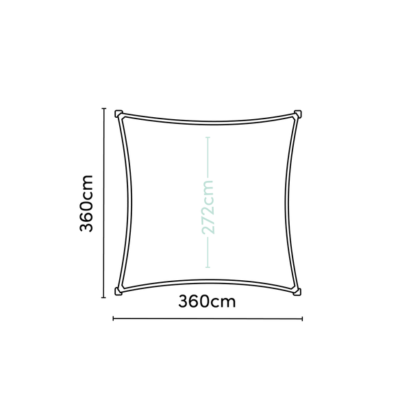 Shade sails Coolfit Vierkant Antraciet