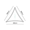 Shade sails Coolfit driehoek ecru white