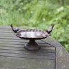 Vogelbad aus Gusseisen auf Sockel 13,1 cm hoch