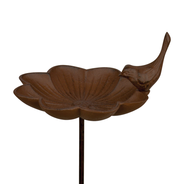 Vogelbad Gusseisen auf Stift groß