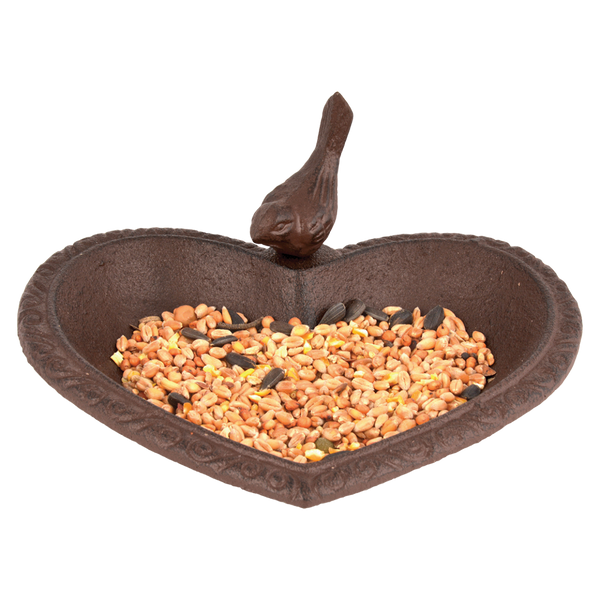 Birdbath heart cast iron