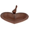 Birdbath heart cast iron