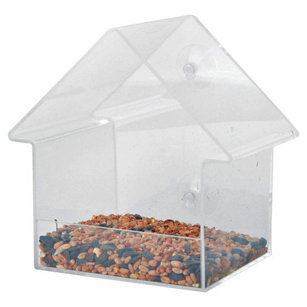 Window feeder house transparent single