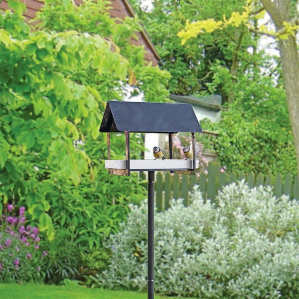 Esschert Design - Bird table on pin anthracite/white