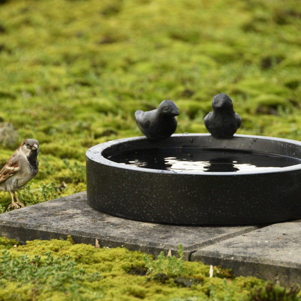 Vogelbad Terrazzo rund
