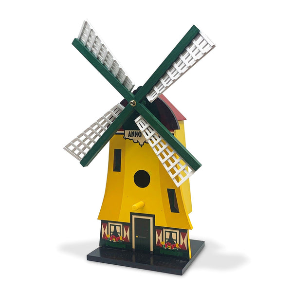 Birdhouse yellow polder mill with wing