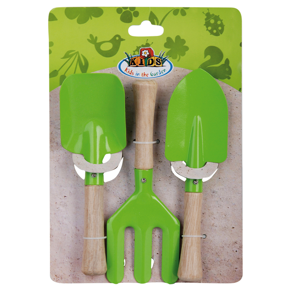Children's tool set 3 pieces green