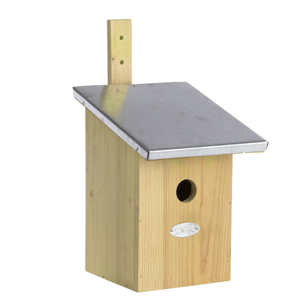 Vogelhäuschen mit Spiegelmeisen