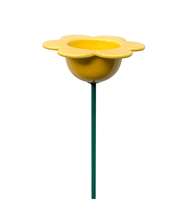Mangeoire à oiseaux sur pique de jardin en forme de fleur, jaune | Petal Feeder Wildlifeworld