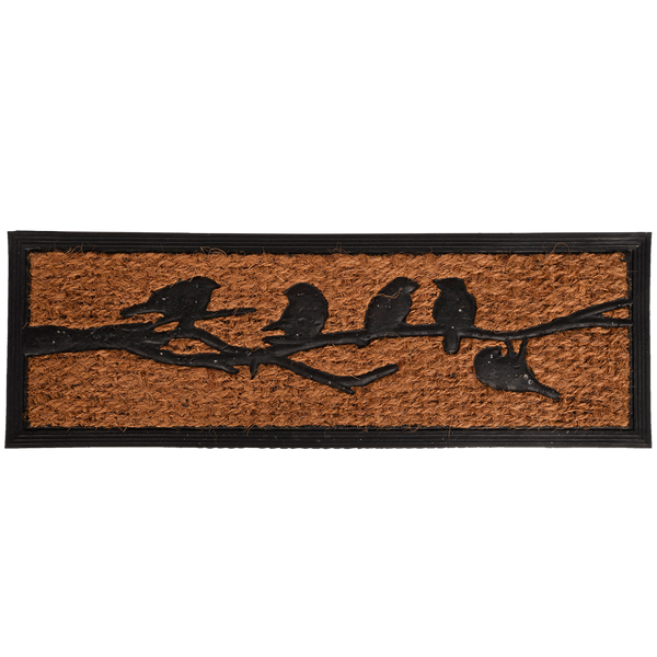 Deurmat rubber/kokos vogels op tak