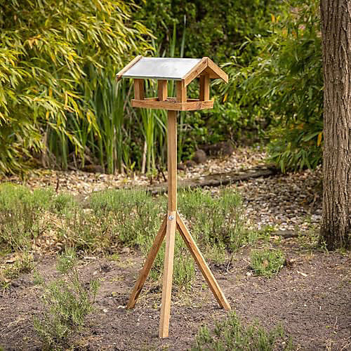 Oak bird table rectangular