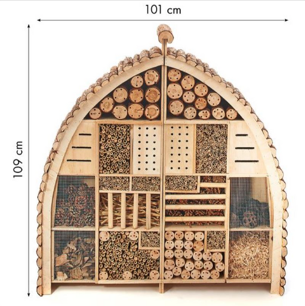 Insectenhotel XXL – bijenhotel voor bijen, vlinders, gaasvliegen & lieveheersbeestjes