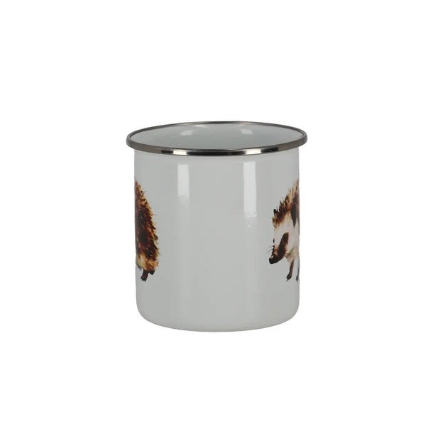 Emaille mok aquarel bosdier – design 3, aanzicht 8