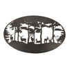 Wanddeko oval Hirsch