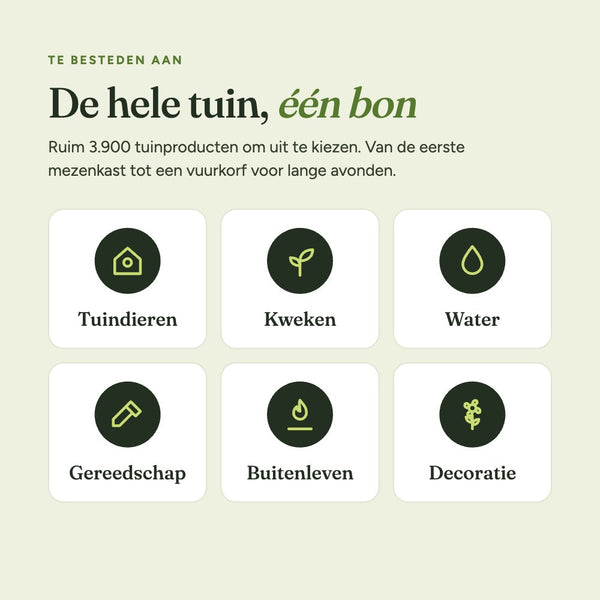 Cadeaubon te besteden aan alle tuinproducten
