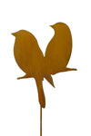 Corten steel - pair of birds