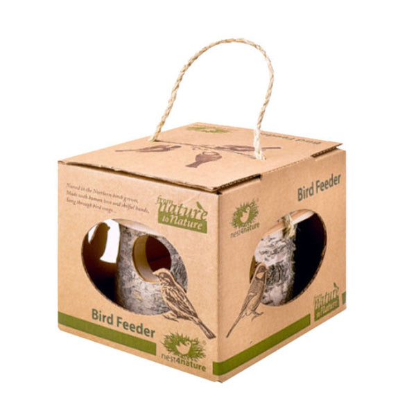 Birch bird feeder