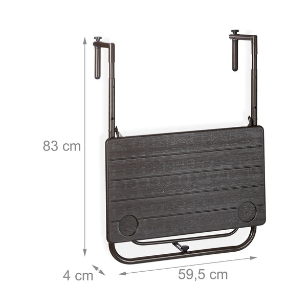 Balkontafel verstelbaar hout