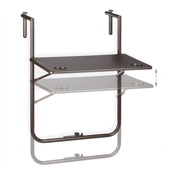 Balkontafel verstelbaar bruin