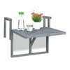 Grey folding table balcony