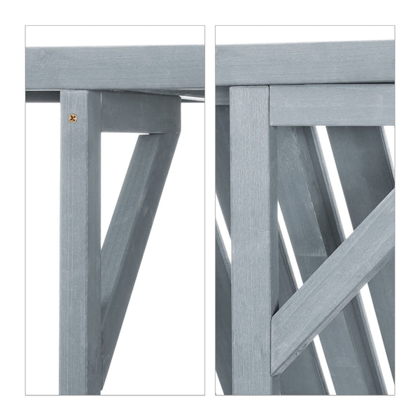 Grey folding table balcony