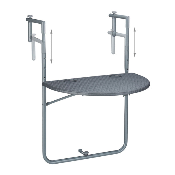 Gray hanging table balcony foldable
